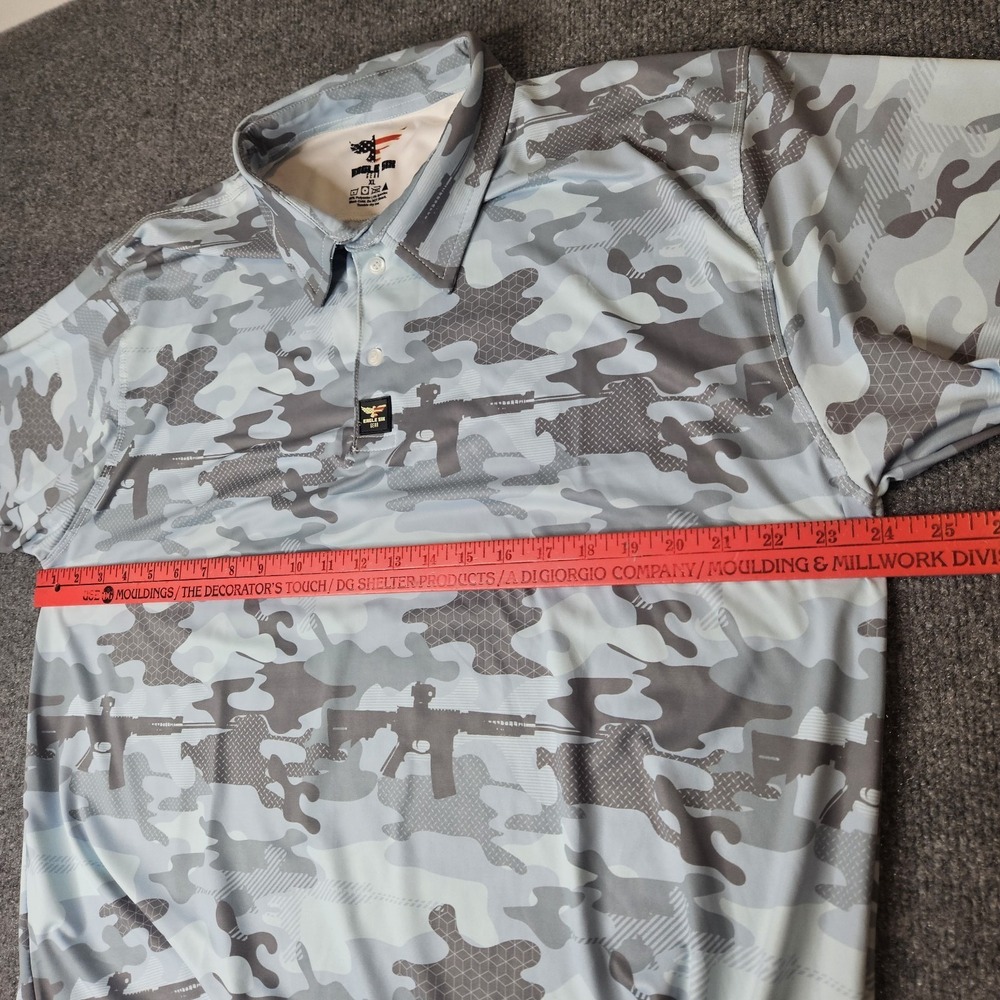 Eagle Six Gear Polo Shirt Mens Size XL Blue Gray Camo Military - Picture 4 of 6